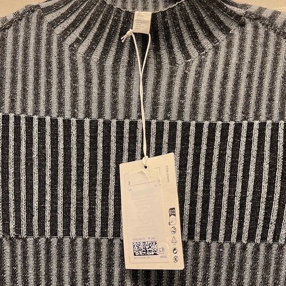 Cos Stripped Rib Knit Midi Dress - Picture 2 of 6